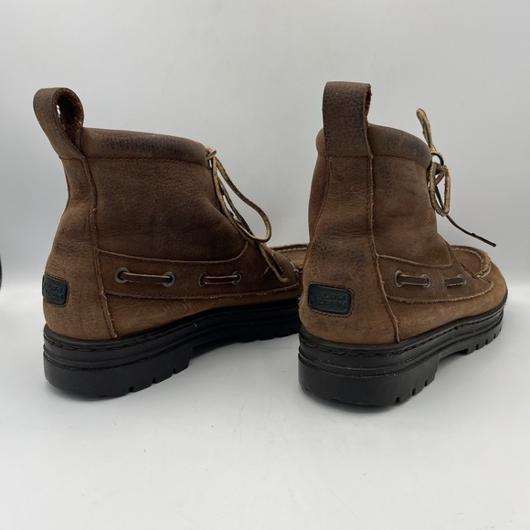 Vintage Ralph Lauren Polo Sport Boots Womens 7‎ Brown Country Ranger Moc Leather - Picture 8 of 16